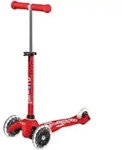 micro Scooter mini deluxe LED, rot