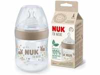 Nuk Nuk For Nature Babyflasche, Anti-Kolik-Weithals, 0-6M braun