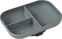 Beaba 913548, Beaba Esslernteller Silikon mit Saugnapf grau