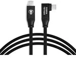 COBRATETHER abgewinkeltes Kabel USB-C/USB-C 90&deg; 5m schwarz