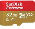 SANDISK Micro SDHC-Card 32GB Extreme V30 (100MB/s) mit Adapter