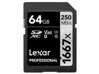 LEXAR SDXC-Card 64GB Professional UHS-II (1667x)