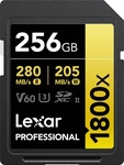 LEXAR SDXC-Card 256GB Professional UHS-II (1800x) V60 Gold
