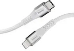 Intenso USB-Kabel C315L Nylon 1,5m wei&szlig;, USB-C und Lightning Anschluss, unterst&uuml;tzt