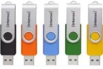 Intenso Basic Line Typ-A 32GB USB-Stick 5er Pack Swivel, bis zu 28 MB/s, USB 2.0