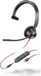 POLY 8X217AA, Poly Blackwire 3315 USB-C HS +3.5mmP +USB-C/A