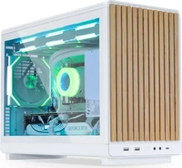 Lian Li A3-mATX-WDG WHITE, Lian Li DAN Cases A3-mATX White TG Wood Edition 