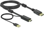 Delock HDMI zu DisplayPort Kabel 4K 30 Hz 2m