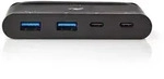 Nedis USB-Adapter USB 3.2 USB Type-CTM 2x USB Type-A / 2x USB Type-CTM, Schwarz