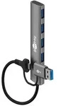 Goobay 2in1 Slim 4-Port USB-Hub, 5 Gbit/s