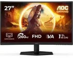 AOC C27G42ZE 27 Zoll - Curved Gaming Monitor Fast VA, FHD, 260 Hz, 1 ms GtG, HDMI, DP
