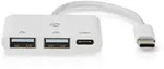Nedis USB-Hub 1x USB-CTM 1x USB-CTM - 2x USB 2.0 A, 3-Port port(s),...