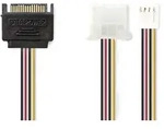 Nedis Interne Stromkabel | SATA 15-Pin Stecker | FDD Buchse / Molex Buchse 