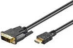Goobay 1m HDMI / DVI-D Kabel 19pol. [HDTV (1080p), vergoldete Kontakte, angespritzte