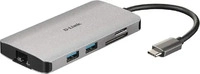 D-Link DUB-M810, D-Link 8-In-1 USB-C Hub (DUB-M810) [3x USB 3.0, 1x HDMI, 1x USB-Typ