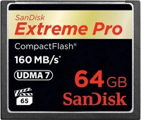 SanDisk SDCFXPS-064G-X46, SanDisk CompactFlash Extreme Pro 64GB - 160MB/s