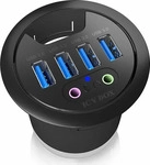 ICY BOX IB-HUB1403A, ICY BOX IB-HUB1403A - 4 Port USB 3.0 Tisch-Hub