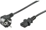 Goobay Stromkabel 1,5m Schutzkontakt C13 Schwarz [abgewinkelt, 250V]