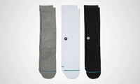 Stance Socks Icon 3er Pack Socken (schwarz / grau / wei&szlig;) - M (38-42 EUR /...