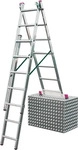 KRAUSE CORDA 3x7 Sprossen + Treppenfunktion - Vielzweckleiter AH 5,10 m | Neue Norm -