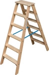 KRAUSE STABILO Stufen-Doppelleiter Holz / 2x6 Stufen / gem&auml;&szlig; TRBS 2121-2 - Art-Nr: