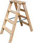 KRAUSE STABILO Stufen-Doppelleiter Holz / 2x4 Stufen / gem&auml;&szlig; TRBS 2121-2 -...