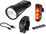 Sigma Sport Leuchten-Set Aura 100 USB / Blaze Link schwarz mit Schraubhalterung...