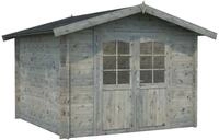 Palmako Gartenhaus Lotta 7,3 m&sup2; - 28 mm Grau tauchimpr&auml;gniert