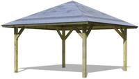 Karibu 4-Eck Premium Pavillon Holm 1 kesseldruckimpr&auml;gniert