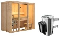 Karibu Sauna Avari 2 Superior mit Fronteinstieg 68 mm - 230 Volt Plug & Play Ohne