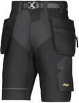 Snickers Workwear FlexiWork Arbeitsshorts+ mit HP, schwarz-schwarz, Gr.50