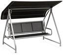 Kettler Hollywoodschaukel PARADISO, Aluminium Silber / Outdoorgewebe Lakritz