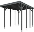 Skan Holz Caravan-Carport Friesland 397x555 cm mit erh&ouml;hter Einfahrt schiefergrau