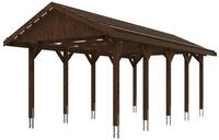 Skan Holz Wallgau - Satteldach Einzelcarport Breite 380 cm Gr. 2 - 380 x 750 cm