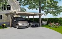 Weka Doppelcarport 616 A mit Rundbogen
