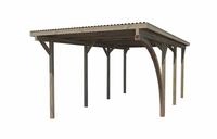 Weka Einzelcarport 606 A mit Rundbogen -300 x 600 cm (Holzcarport)