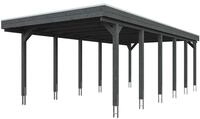 Skan Holz Friesland - Flachdach Einzelcarport Profil - Breite 397 cm Nadelholz Gr. 3