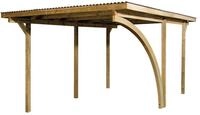 Weka Einzelcarport 606 A mit Rundbogen -300 x 500 cm (Holzcarport)