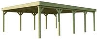 Weka Doppelcarport 609 mit Stahlblech-Trapezdachplatten Doppelcarport 609 Gr.2 (604 x