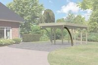 Karibu Rundbogen / Einfahrtsbogen f&uuml;r Carport 9 x 9 cm