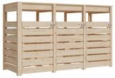 Karibu M&uuml;lltonnenbox f&uuml;r 3 240 Liter Tonnen naturbelassen B 238 cm x T 88 cm