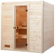 Weka Sauna Valida 3 mit Glast&uuml;r - Massivholzsauna 38 mm Ohne Ofen