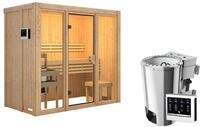 Karibu Sauna Avari 2 Superior mit Fronteinstieg 68 mm - 230 Volt Plug & Play Ohne
