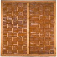 &Auml;TNA Weidengeflechtzaun 180 x 180 cm, braun gebeizte Weide