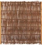 FUEGO Weidengeflechtzaun m. seitl. Rahmen 120 x 120 cm