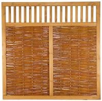 VESUV Weidengeflechtzaun 180 x 180 cm, braun gebeizte Weide