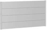 Biohort Wandpaneele f&uuml;r Sichtschutz B 180 x H 90 cm Ohne Acrylglas silber-metallic