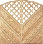 T&J MAXI DIAGONAL RANK Lamellenzaun Diagonal Bogen Rank 180 x 180/160 cm