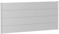 Biohort Wandpaneele f&uuml;r Sichtschutz B 200 x H 90 cm Ohne Acrylglas silber-metallic