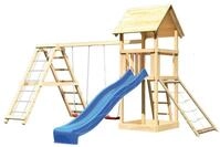 Akubi Kinderspielturm Lotti mit Satteldach inkl. Wellenrutsche,...